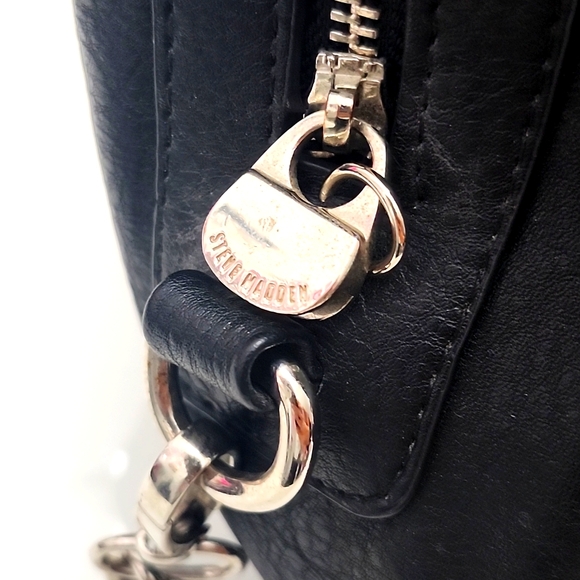 Steve Madden black faux leather purse w/gems - Picture 3 of 15